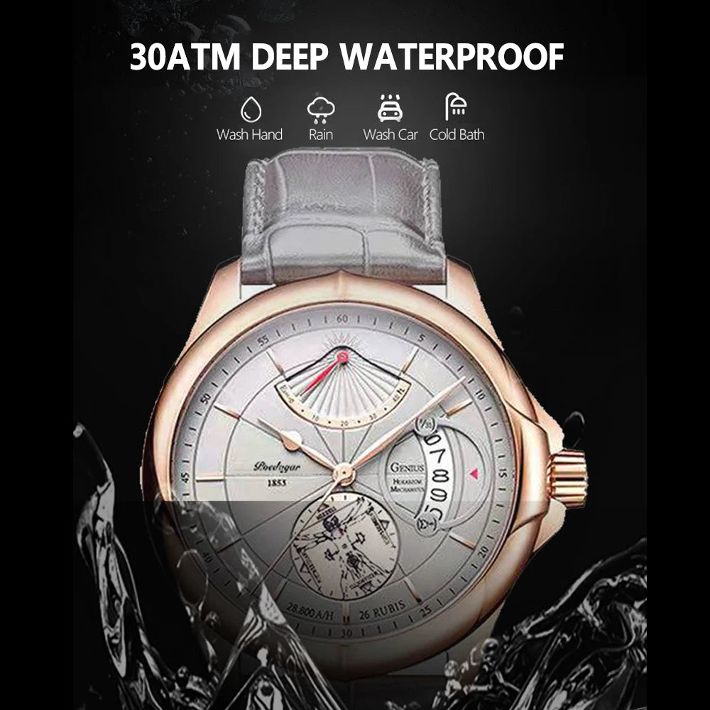 POEDAGAR® Luxury Meridian Sport Men's Quartz Watch.