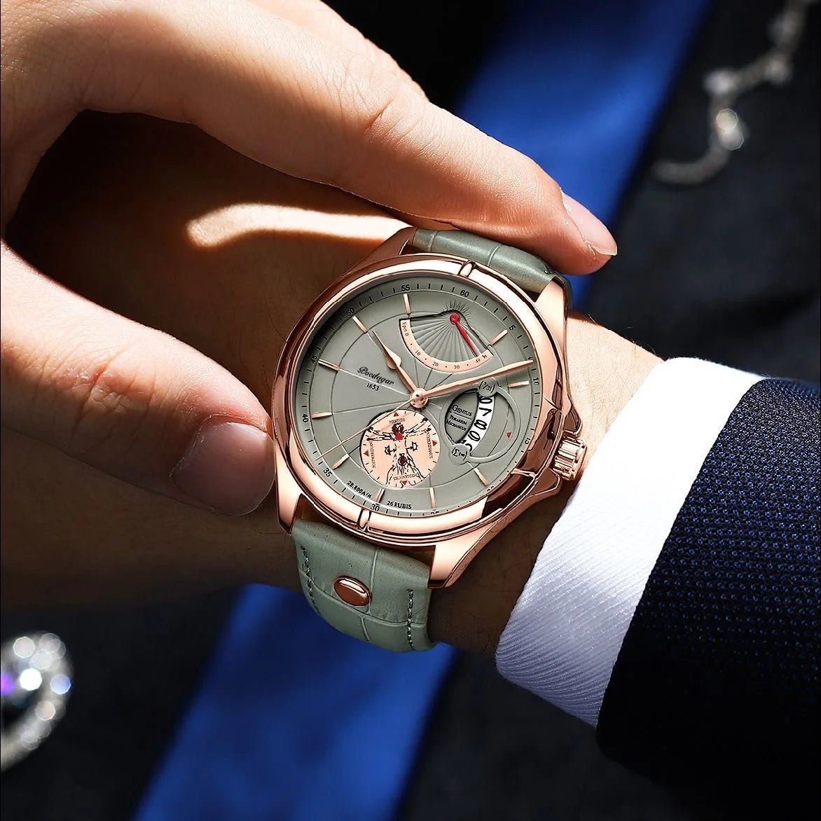 POEDAGAR® Luxury Meridian Sport Men's Quartz Watch.