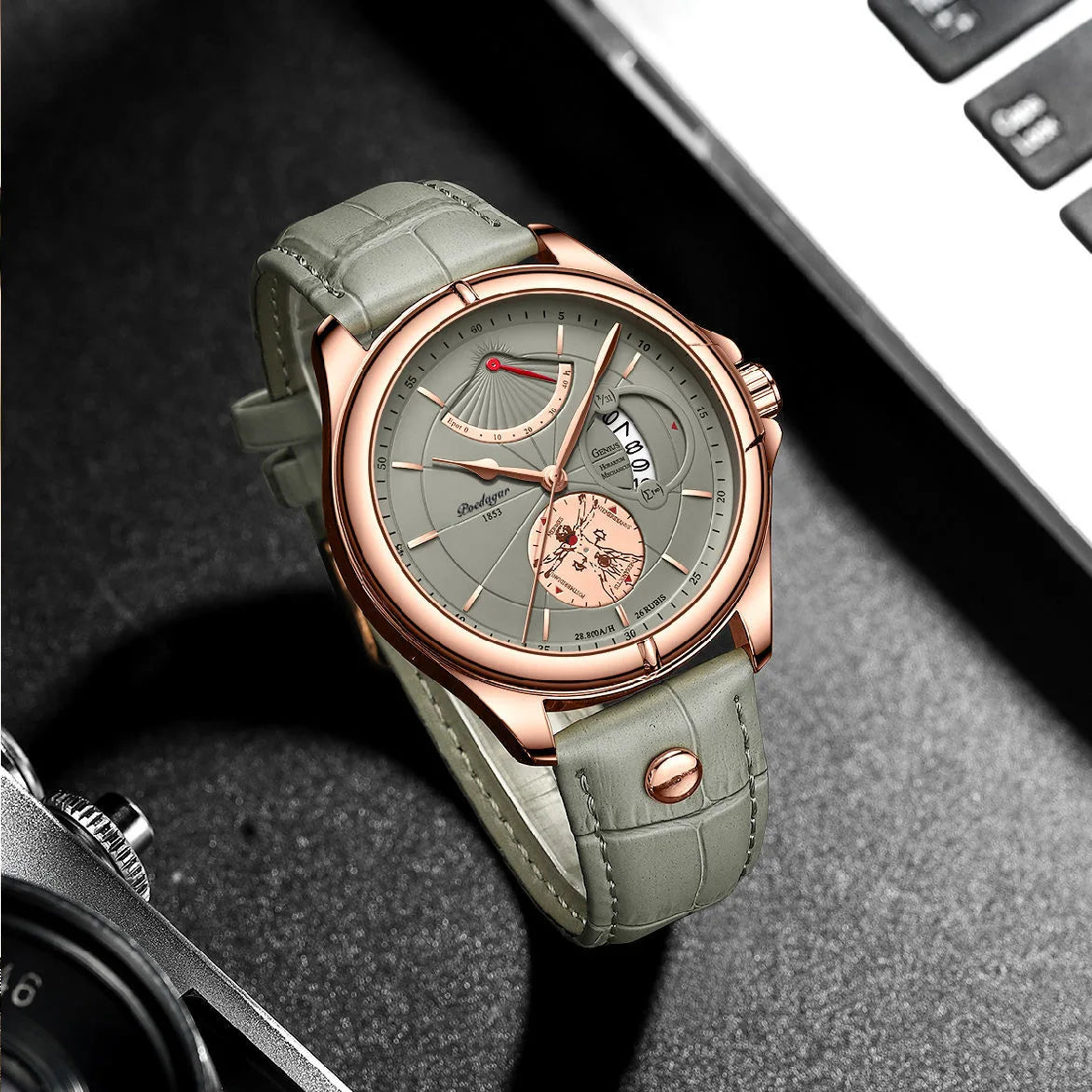 POEDAGAR® Luxury Meridian Sport Men's Quartz Watch.