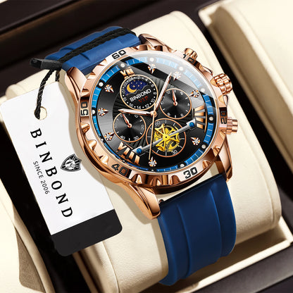 BINBOND® Luxury Quartz Zenith Chronograph Men's Casual Watch