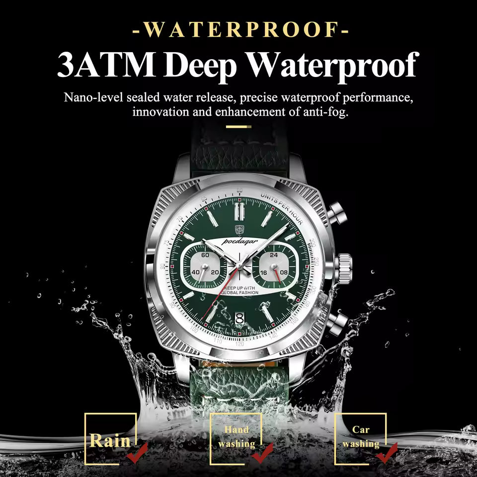 POEDAGAR® Elite Men's Vanguard Chronograph Quartz Watch