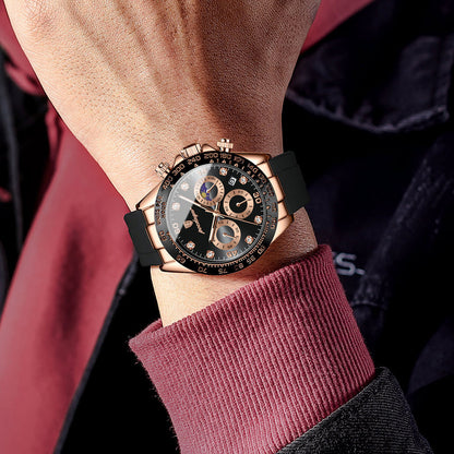 POEDAGAR® Royal Men's Dominator Chrono Quartz Watch