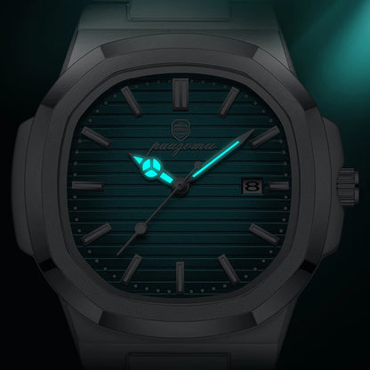 PAAZOMU® Luxury Men's Quartz Mariner Stainless Steel Luminous Watch
