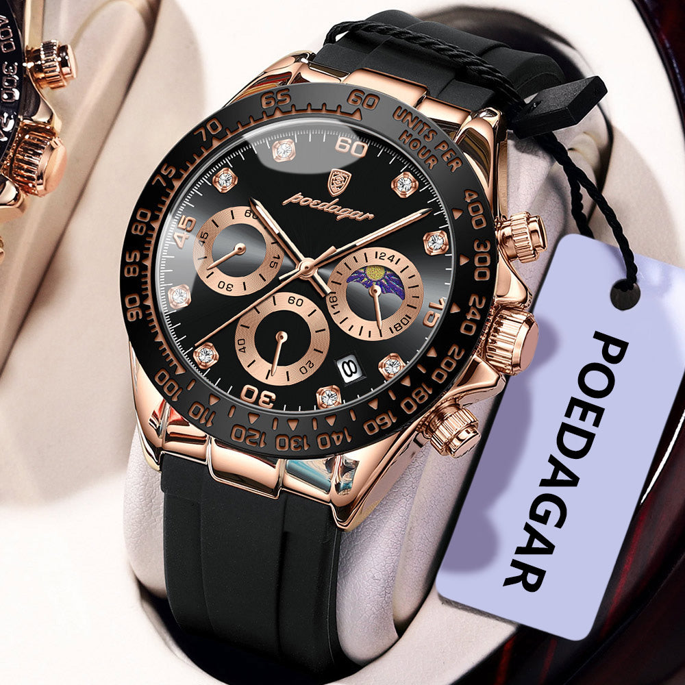 POEDAGAR® Royal Men's Dominator Chrono Quartz Watch