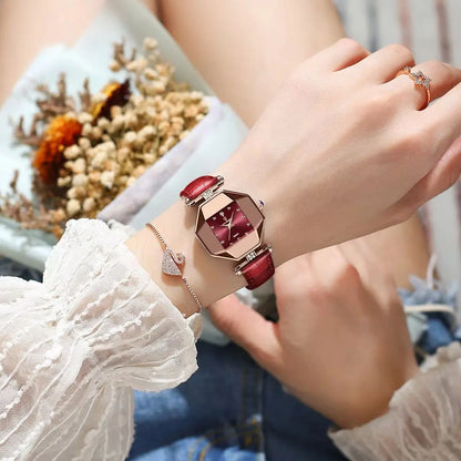 POEDAGAR® Royal And Elegant Quartz Leather Waterproof Watch For Women
