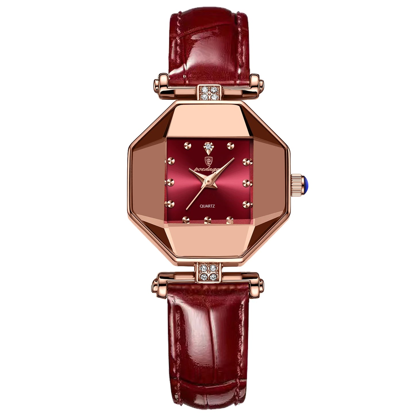 POEDAGAR® Royal And Elegant Quartz Leather Waterproof Watch For Women