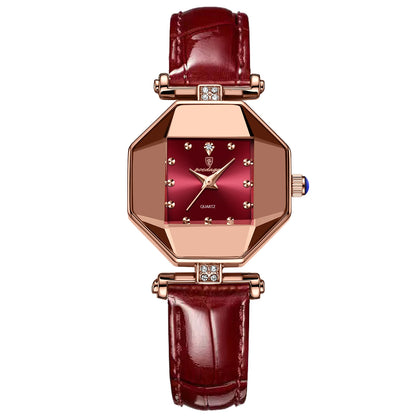 POEDAGAR® Royal And Elegant Quartz Leather Waterproof Watch For Women