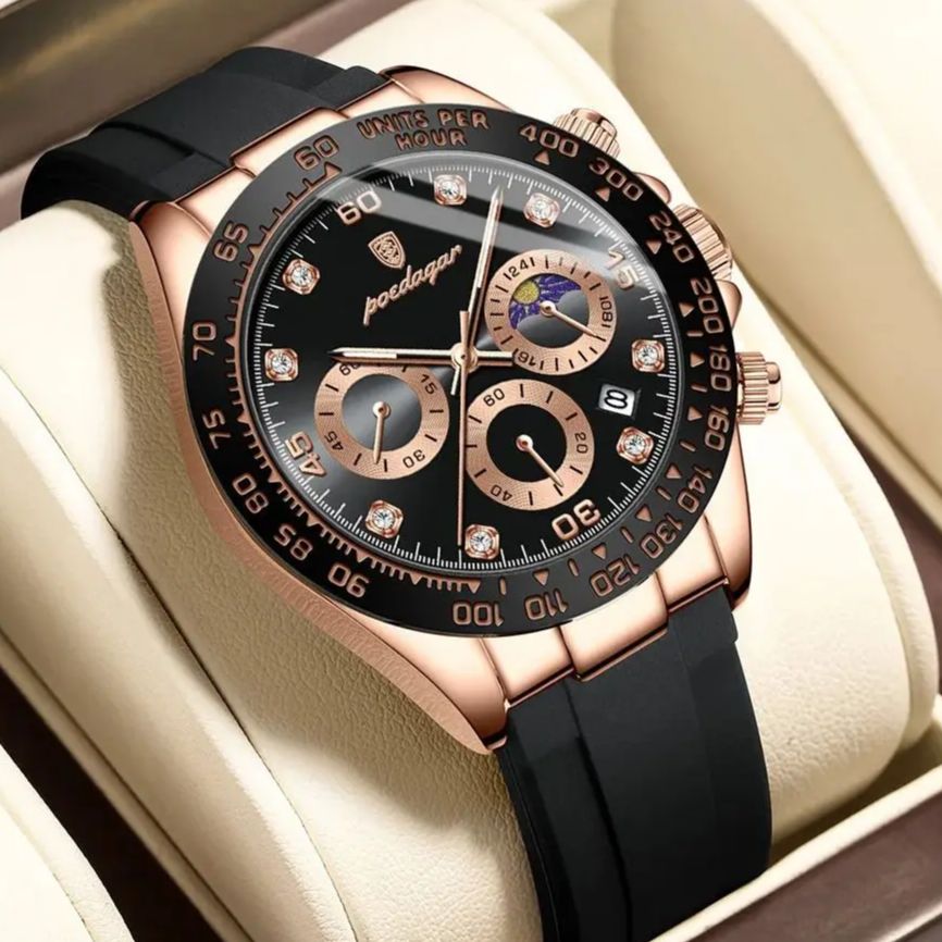 POEDAGAR® Royal Men's Dominator Chrono Quartz Watch