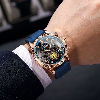 BINBOND® Luxury Quartz Zenith Chronograph Men's Casual Watch