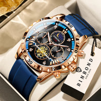 BINBOND® Luxury Quartz Zenith Chronograph Men's Casual Watch